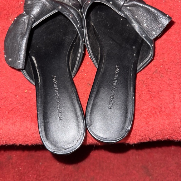 Rebecca Minkoff Black Studded Leather Mules - Picture 5 of 5